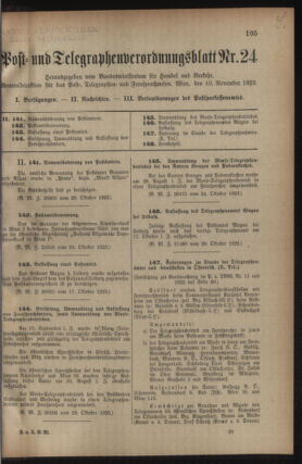 Post- und Telegraphen-Verordnungsblatt für das Verwaltungsgebiet des K.-K. Handelsministeriums