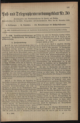 Post- und Telegraphen-Verordnungsblatt für das Verwaltungsgebiet des K.-K. Handelsministeriums