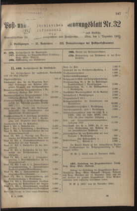 Post- und Telegraphen-Verordnungsblatt für das Verwaltungsgebiet des K.-K. Handelsministeriums 19231201 Seite: 1