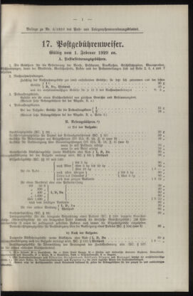 Post- und Telegraphen-Verordnungsblatt für das Verwaltungsgebiet des K.-K. Handelsministeriums 19290123 Seite: 7