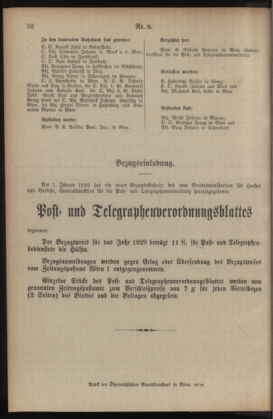 Post- und Telegraphen-Verordnungsblatt für das Verwaltungsgebiet des K.-K. Handelsministeriums 19290128 Seite: 2