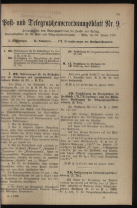 Post- und Telegraphen-Verordnungsblatt für das Verwaltungsgebiet des K.-K. Handelsministeriums 19290131 Seite: 1