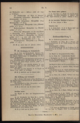 Post- und Telegraphen-Verordnungsblatt für das Verwaltungsgebiet des K.-K. Handelsministeriums 19290131 Seite: 2