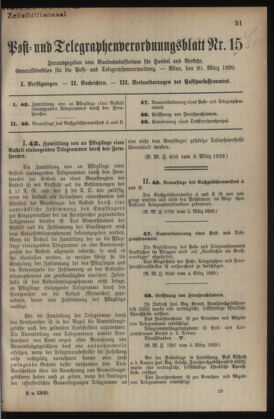 Post- und Telegraphen-Verordnungsblatt für das Verwaltungsgebiet des K.-K. Handelsministeriums