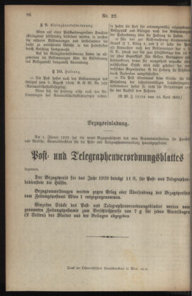 Post- und Telegraphen-Verordnungsblatt für das Verwaltungsgebiet des K.-K. Handelsministeriums 19290504 Seite: 4