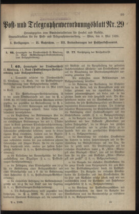 Post- und Telegraphen-Verordnungsblatt für das Verwaltungsgebiet des K.-K. Handelsministeriums