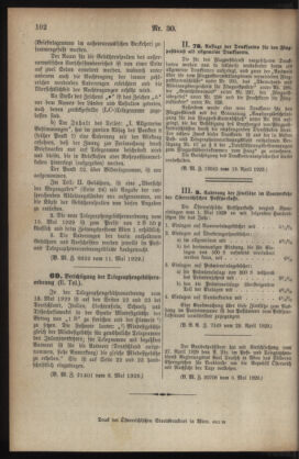 Post- und Telegraphen-Verordnungsblatt für das Verwaltungsgebiet des K.-K. Handelsministeriums 19290515 Seite: 2