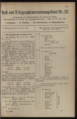 Post- und Telegraphen-Verordnungsblatt für das Verwaltungsgebiet des K.-K. Handelsministeriums