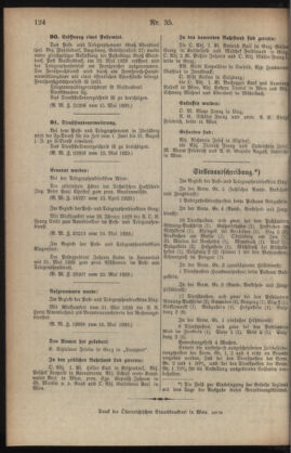 Post- und Telegraphen-Verordnungsblatt für das Verwaltungsgebiet des K.-K. Handelsministeriums 19290604 Seite: 2