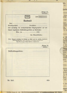 Post- und Telegraphen-Verordnungsblatt für das Verwaltungsgebiet des K.-K. Handelsministeriums 19290610 Seite: 19