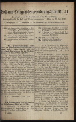 Post- und Telegraphen-Verordnungsblatt für das Verwaltungsgebiet des K.-K. Handelsministeriums 19290628 Seite: 1