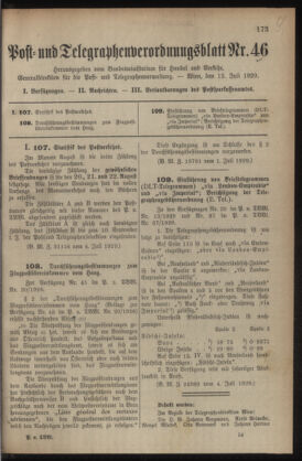 Post- und Telegraphen-Verordnungsblatt für das Verwaltungsgebiet des K.-K. Handelsministeriums 19290712 Seite: 1