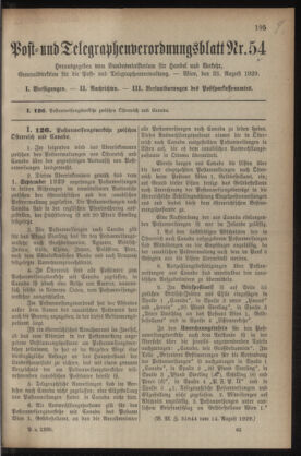 Post- und Telegraphen-Verordnungsblatt für das Verwaltungsgebiet des K.-K. Handelsministeriums