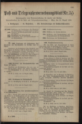 Post- und Telegraphen-Verordnungsblatt für das Verwaltungsgebiet des K.-K. Handelsministeriums 19290826 Seite: 1