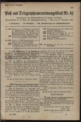 Post- und Telegraphen-Verordnungsblatt für das Verwaltungsgebiet des K.-K. Handelsministeriums 19290928 Seite: 1