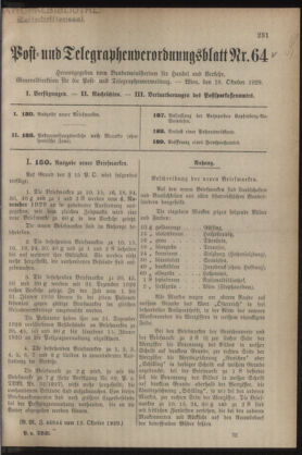 Post- und Telegraphen-Verordnungsblatt für das Verwaltungsgebiet des K.-K. Handelsministeriums