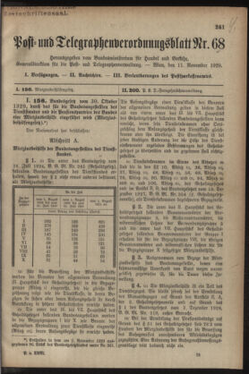 Post- und Telegraphen-Verordnungsblatt für das Verwaltungsgebiet des K.-K. Handelsministeriums