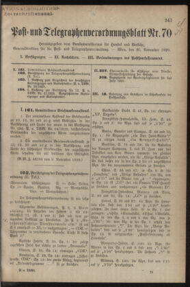 Post- und Telegraphen-Verordnungsblatt für das Verwaltungsgebiet des K.-K. Handelsministeriums 19291120 Seite: 1