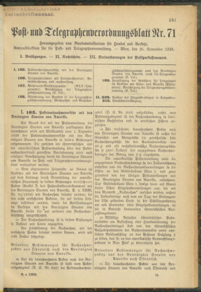 Post- und Telegraphen-Verordnungsblatt für das Verwaltungsgebiet des K.-K. Handelsministeriums