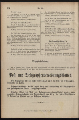 Post- und Telegraphen-Verordnungsblatt für das Verwaltungsgebiet des K.-K. Handelsministeriums 19291230 Seite: 2