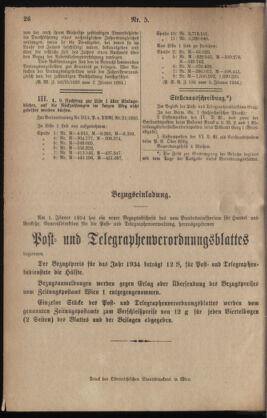 Post- und Telegraphen-Verordnungsblatt für das Verwaltungsgebiet des K.-K. Handelsministeriums 19340116 Seite: 2