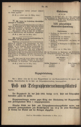 Post- und Telegraphen-Verordnungsblatt für das Verwaltungsgebiet des K.-K. Handelsministeriums 19340406 Seite: 2