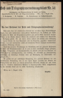 Post- und Telegraphen-Verordnungsblatt für das Verwaltungsgebiet des K.-K. Handelsministeriums