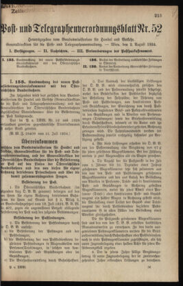 Post- und Telegraphen-Verordnungsblatt für das Verwaltungsgebiet des K.-K. Handelsministeriums 19340802 Seite: 1