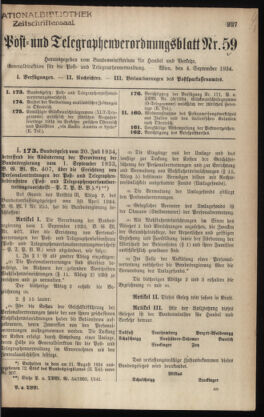 Post- und Telegraphen-Verordnungsblatt für das Verwaltungsgebiet des K.-K. Handelsministeriums 19340904 Seite: 1