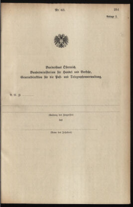 Post- und Telegraphen-Verordnungsblatt für das Verwaltungsgebiet des K.-K. Handelsministeriums 19340917 Seite: 7