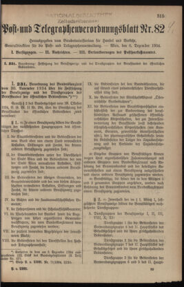 Post- und Telegraphen-Verordnungsblatt für das Verwaltungsgebiet des K.-K. Handelsministeriums 19341206 Seite: 1