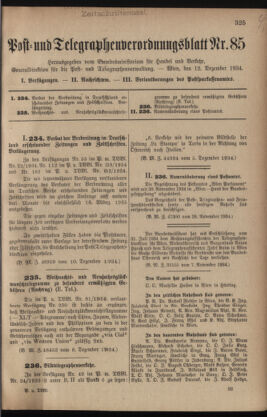 Post- und Telegraphen-Verordnungsblatt für das Verwaltungsgebiet des K.-K. Handelsministeriums 19341212 Seite: 1