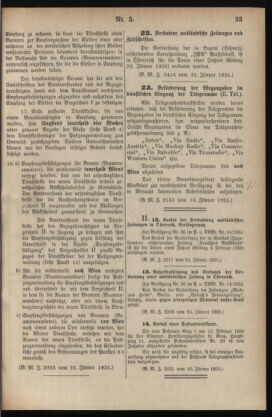 Post- und Telegraphen-Verordnungsblatt für das Verwaltungsgebiet des K.-K. Handelsministeriums 19350131 Seite: 5