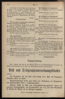 Post- und Telegraphen-Verordnungsblatt für das Verwaltungsgebiet des K.-K. Handelsministeriums 19350202 Seite: 2