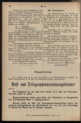 Post- und Telegraphen-Verordnungsblatt für das Verwaltungsgebiet des K.-K. Handelsministeriums 19350204 Seite: 4