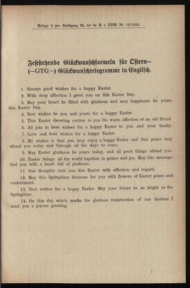 Post- und Telegraphen-Verordnungsblatt für das Verwaltungsgebiet des K.-K. Handelsministeriums 19350405 Seite: 5