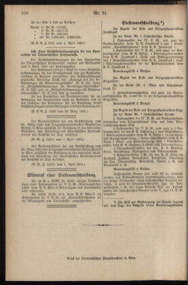 Post- und Telegraphen-Verordnungsblatt für das Verwaltungsgebiet des K.-K. Handelsministeriums 19350419 Seite: 4