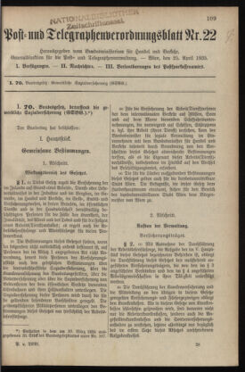 Post- und Telegraphen-Verordnungsblatt für das Verwaltungsgebiet des K.-K. Handelsministeriums