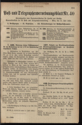 Post- und Telegraphen-Verordnungsblatt für das Verwaltungsgebiet des K.-K. Handelsministeriums 19350719 Seite: 1