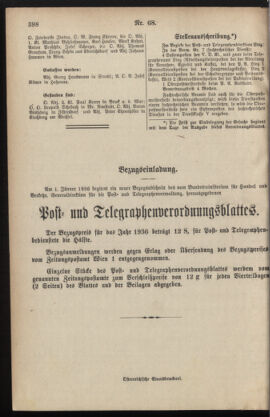 Post- und Telegraphen-Verordnungsblatt für das Verwaltungsgebiet des K.-K. Handelsministeriums 19351218 Seite: 4