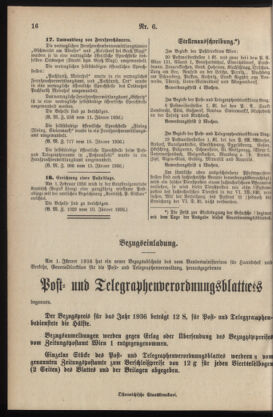 Post- und Telegraphen-Verordnungsblatt für das Verwaltungsgebiet des K.-K. Handelsministeriums 19360120 Seite: 2