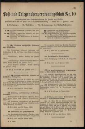 Post- und Telegraphen-Verordnungsblatt für das Verwaltungsgebiet des K.-K. Handelsministeriums