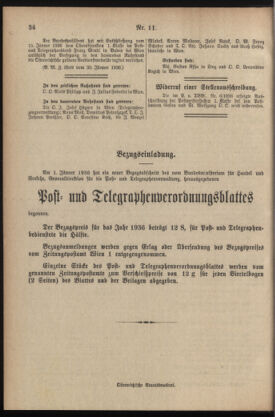 Post- und Telegraphen-Verordnungsblatt für das Verwaltungsgebiet des K.-K. Handelsministeriums 19360208 Seite: 4