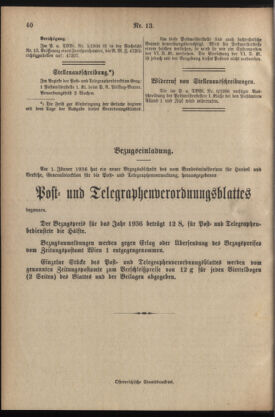 Post- und Telegraphen-Verordnungsblatt für das Verwaltungsgebiet des K.-K. Handelsministeriums 19360215 Seite: 2