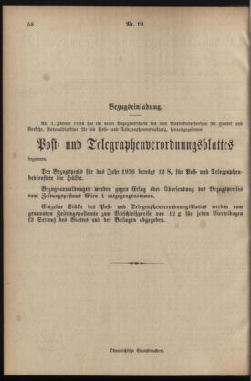 Post- und Telegraphen-Verordnungsblatt für das Verwaltungsgebiet des K.-K. Handelsministeriums 19360319 Seite: 2