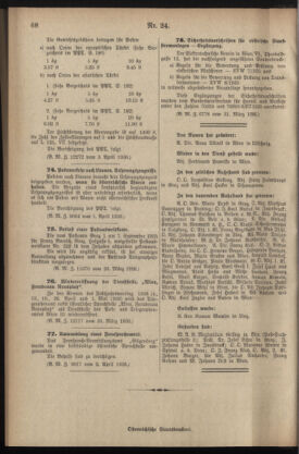 Post- und Telegraphen-Verordnungsblatt für das Verwaltungsgebiet des K.-K. Handelsministeriums 19360410 Seite: 2