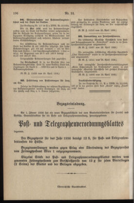 Post- und Telegraphen-Verordnungsblatt für das Verwaltungsgebiet des K.-K. Handelsministeriums 19360507 Seite: 2