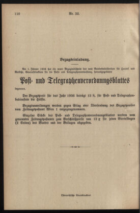 Post- und Telegraphen-Verordnungsblatt für das Verwaltungsgebiet des K.-K. Handelsministeriums 19360508 Seite: 4