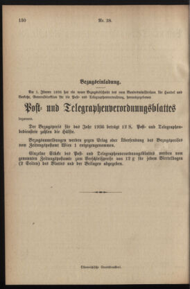 Post- und Telegraphen-Verordnungsblatt für das Verwaltungsgebiet des K.-K. Handelsministeriums 19360528 Seite: 2