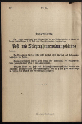 Post- und Telegraphen-Verordnungsblatt für das Verwaltungsgebiet des K.-K. Handelsministeriums 19360529 Seite: 4